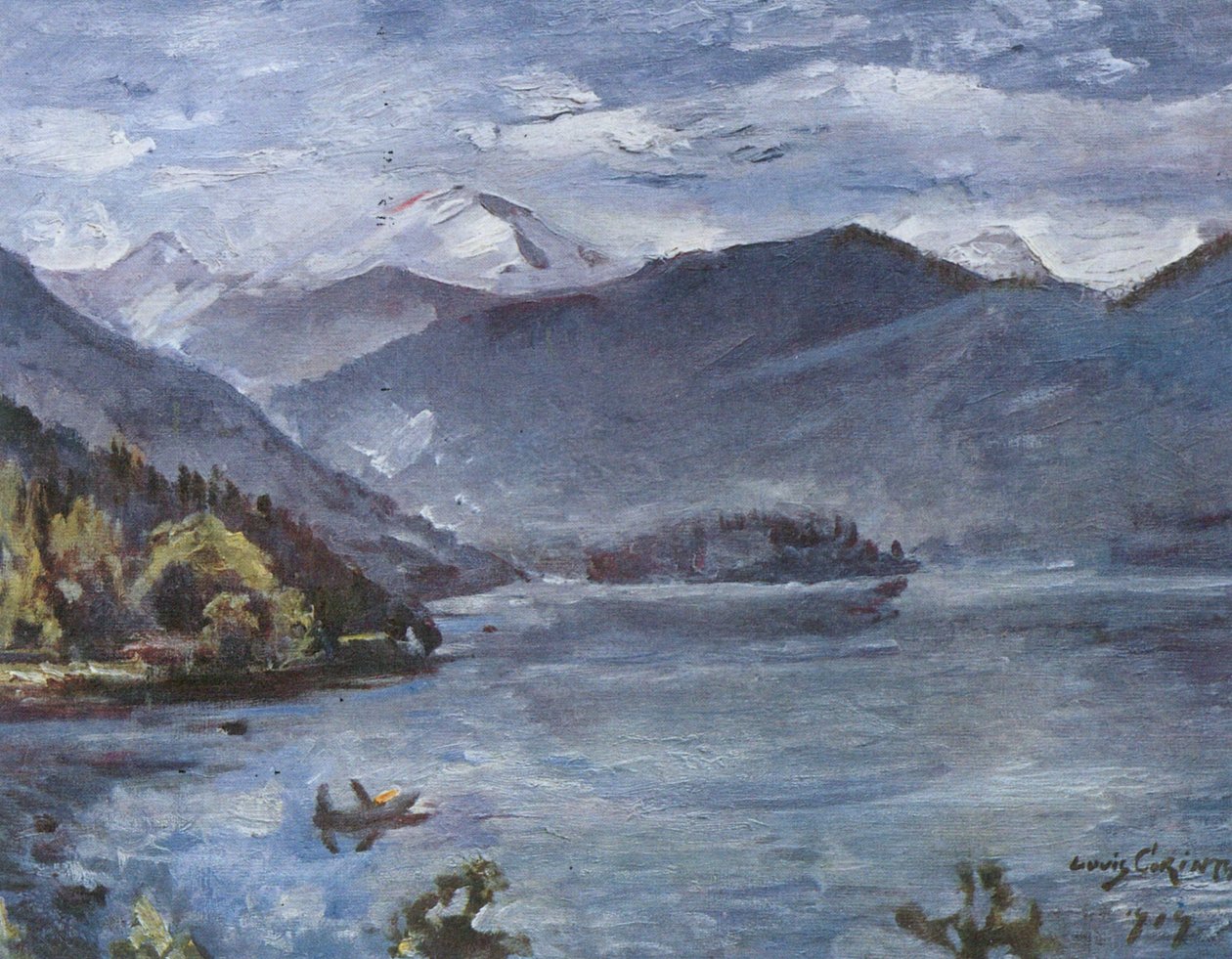  Walchensee, modrá krajina od Lovis Corinth