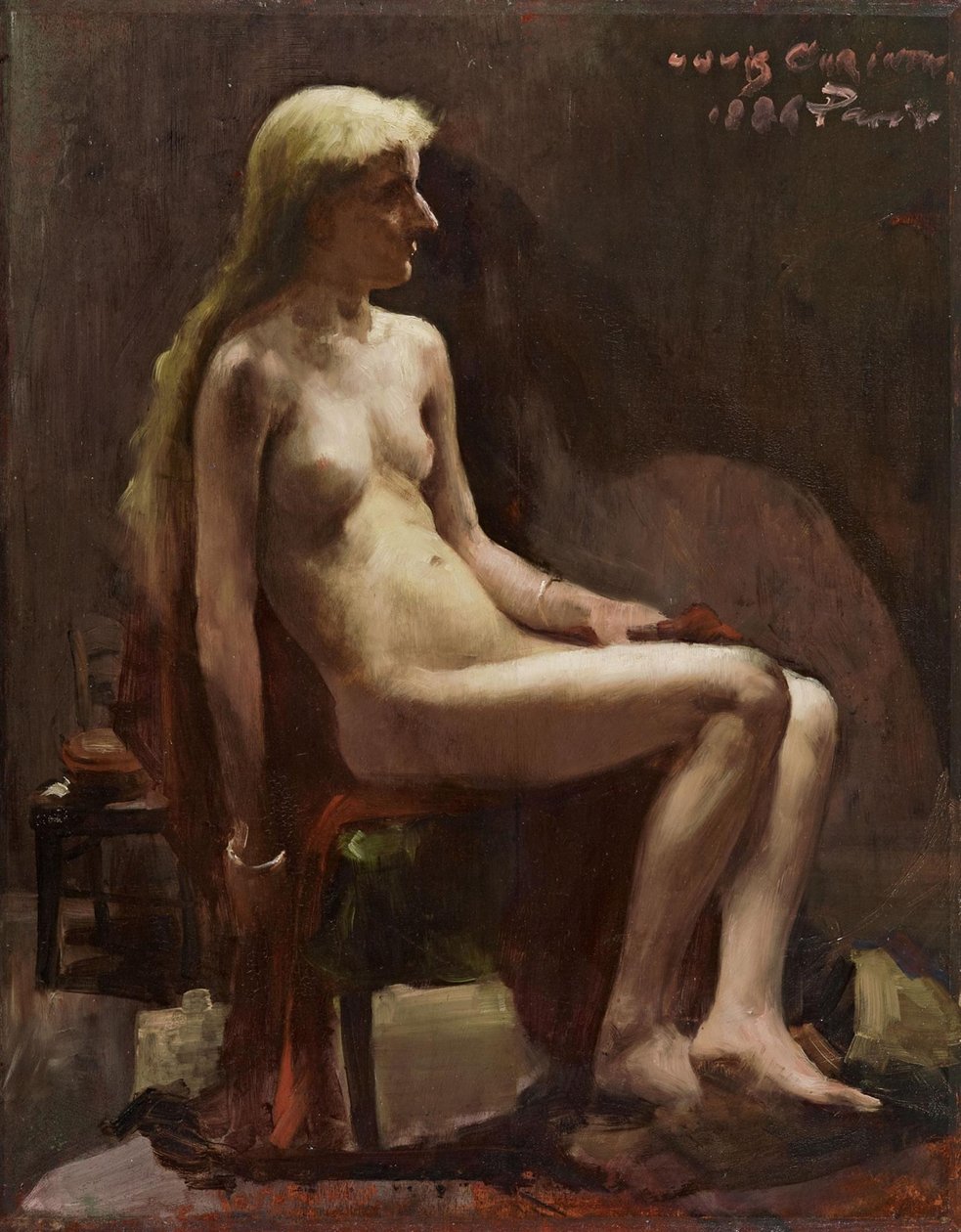 Sedící ženská akt od Lovis Corinth