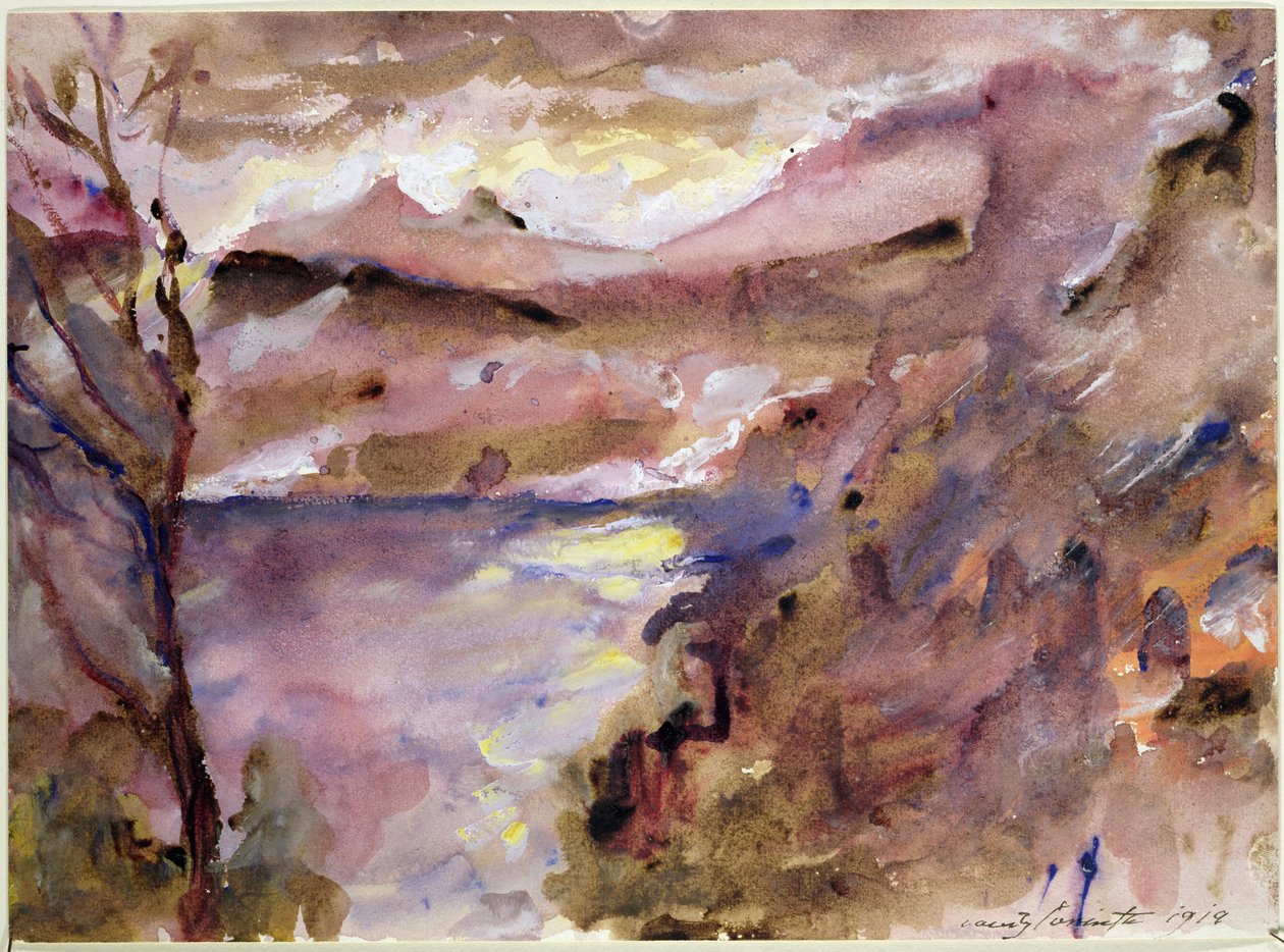 Pohled na jezero Walchen, 1919 od Lovis Corinth