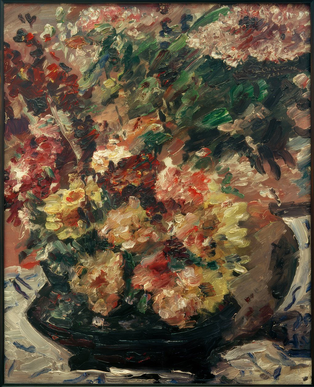 Květiny v bronzové vaně od Lovis Corinth