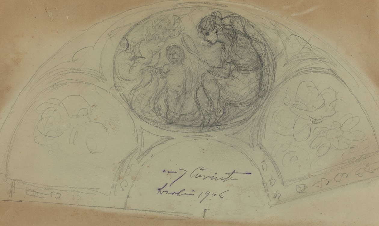 Design ventilátoru [verso] od Lovis Corinth