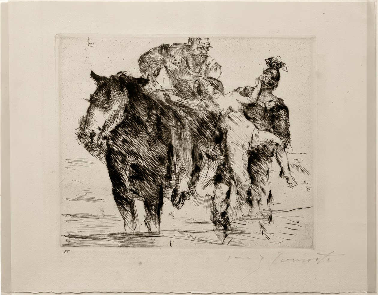 Loupež ženy od Lovis Corinth