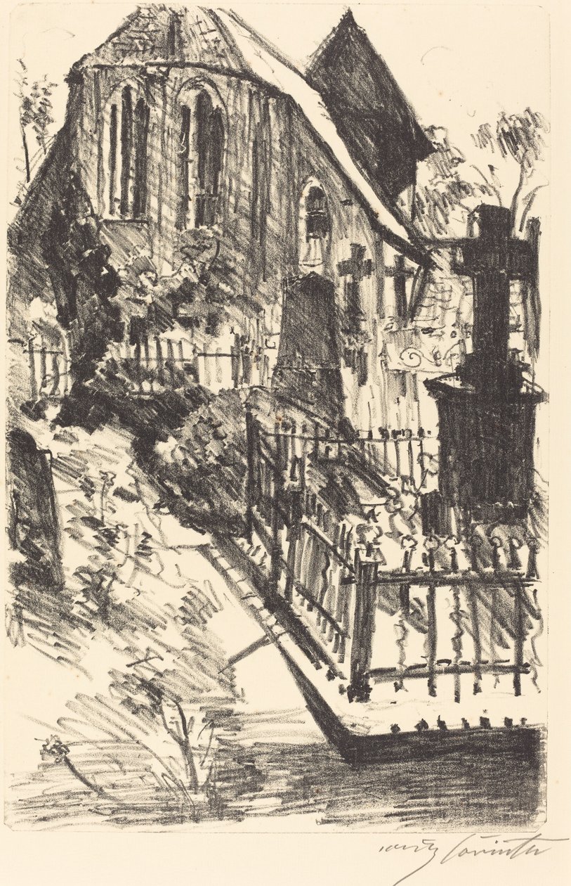 Hřbitov Kirchhof, 1916. od Lovis Corinth