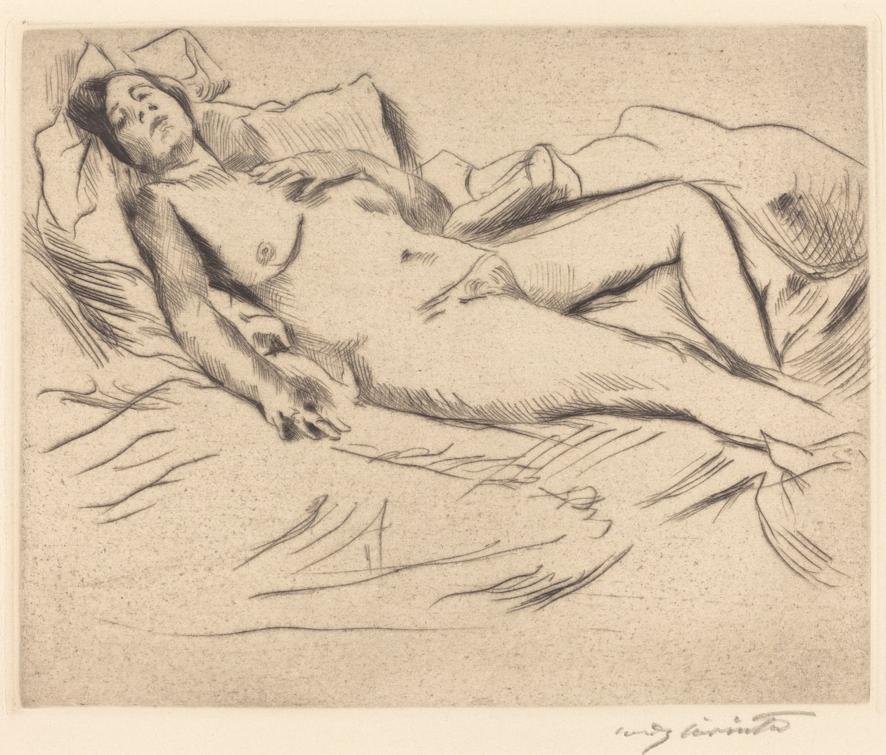 Spící žena od Lovis Corinth