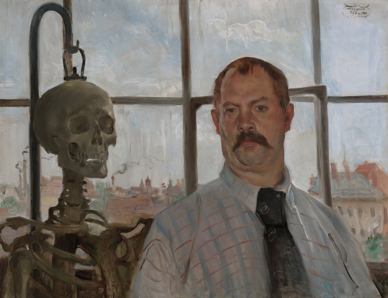 Autoportrét s kostrou od Lovis Corinth