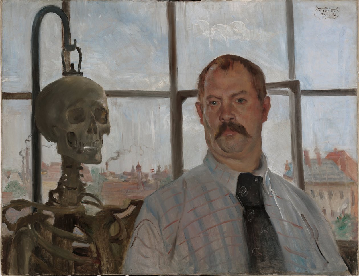 Autoportrét s kostrou od Lovis Corinth