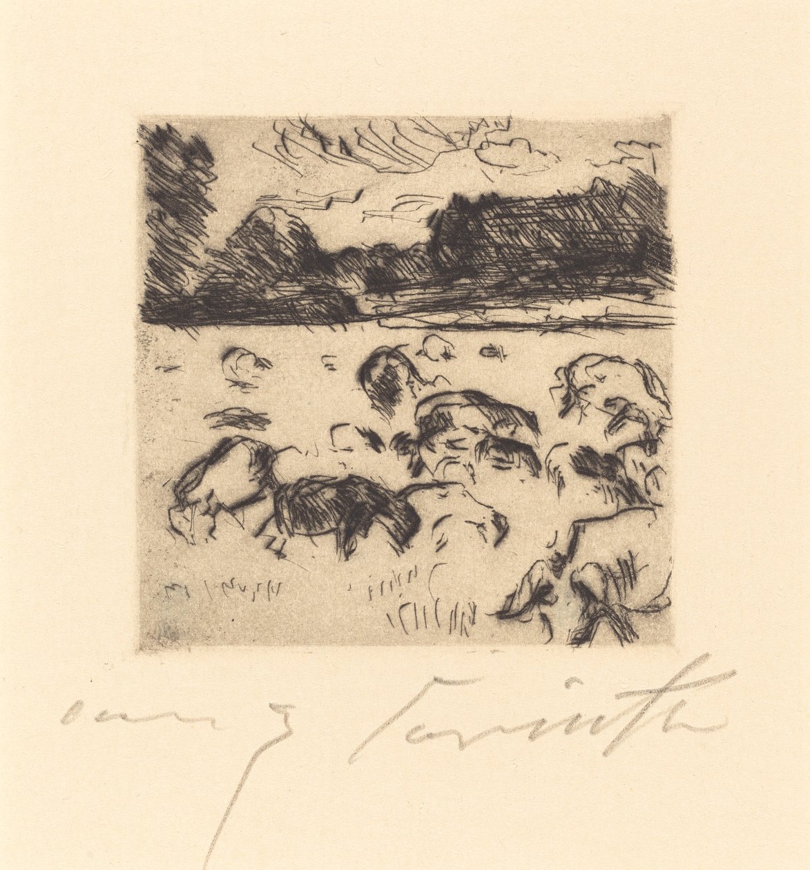 Pasoucí se ovce od Lovis Corinth