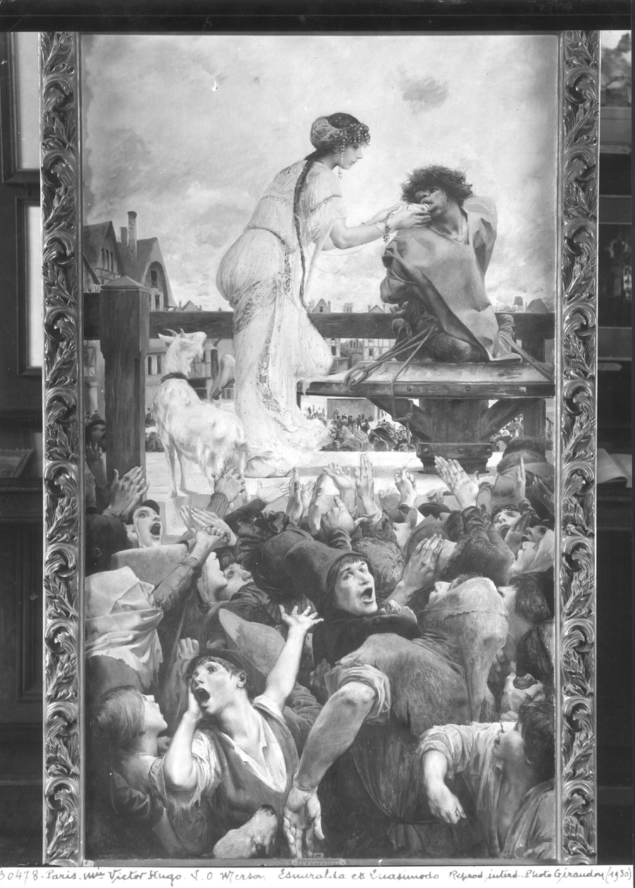 Esmeralda a Quasimodo, 1905 od Luc Oliver Merson