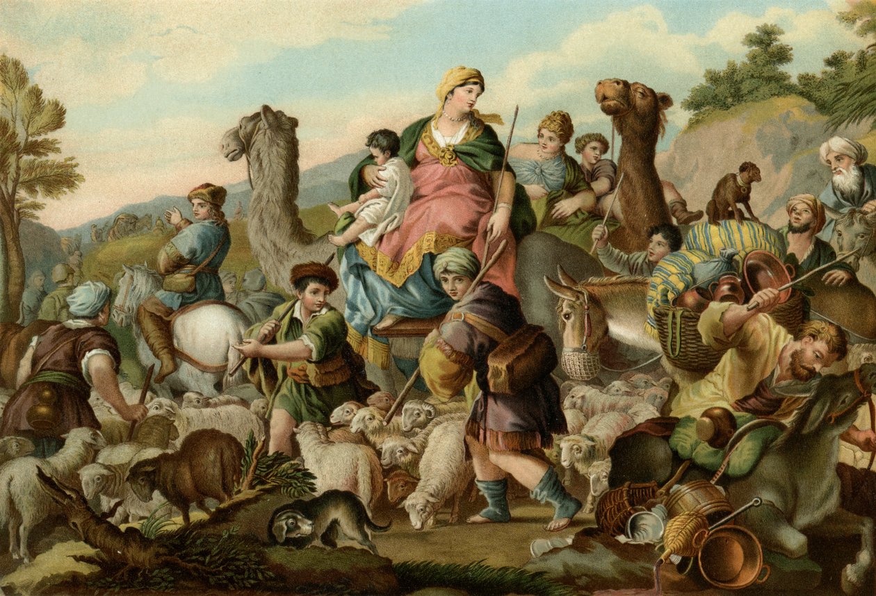 Jacobův útěk od Luca Giordano