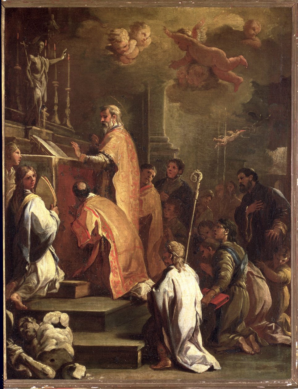 Mše sv. Řehoře od Luca Giordano