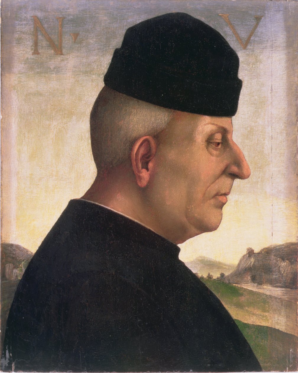 Portrét Niccolo Vitelliho (1414-86) (tempera na panelu) od Luca Signorelli