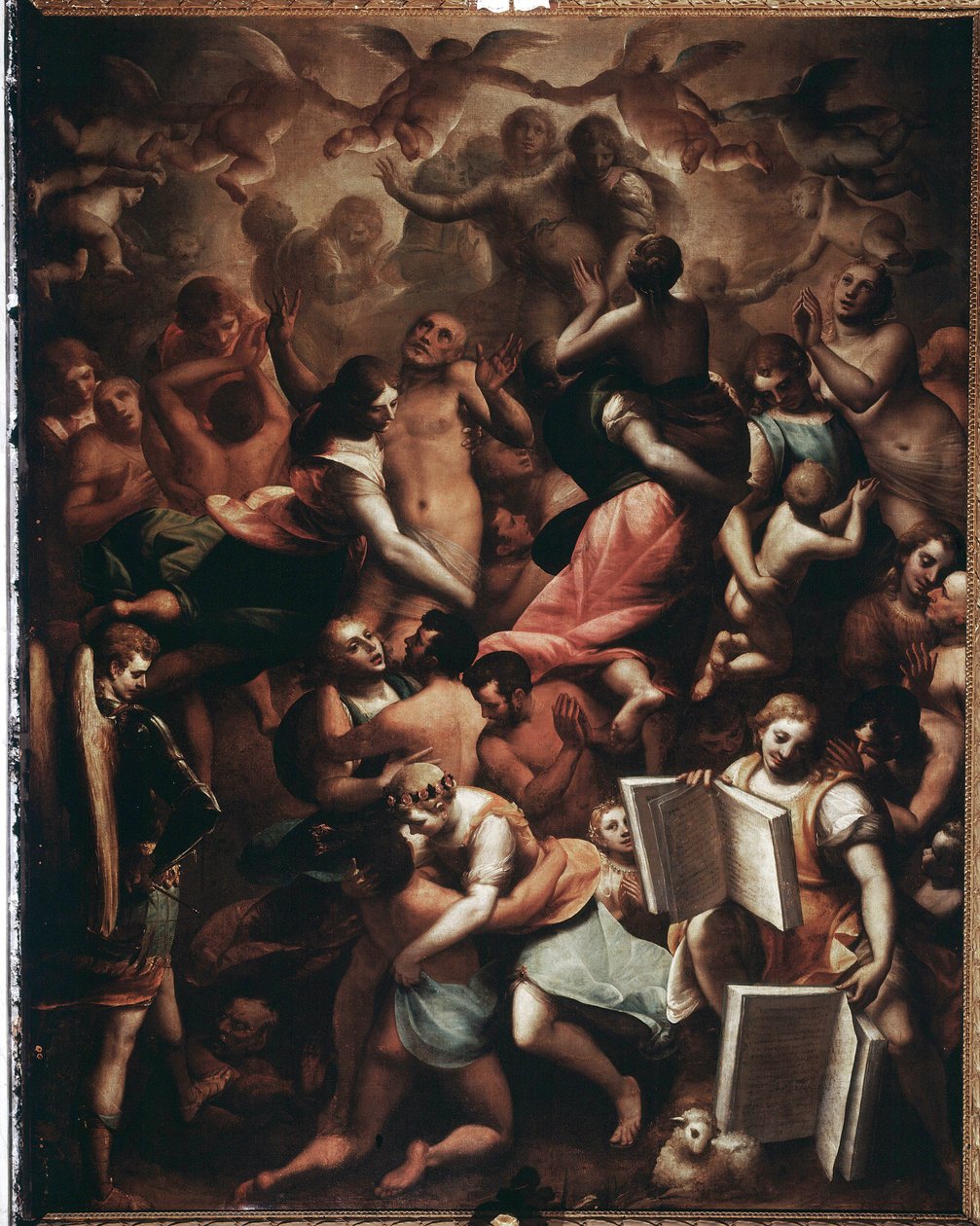 Poslední soud, blahoslavený (malba od Luca Cambiaso