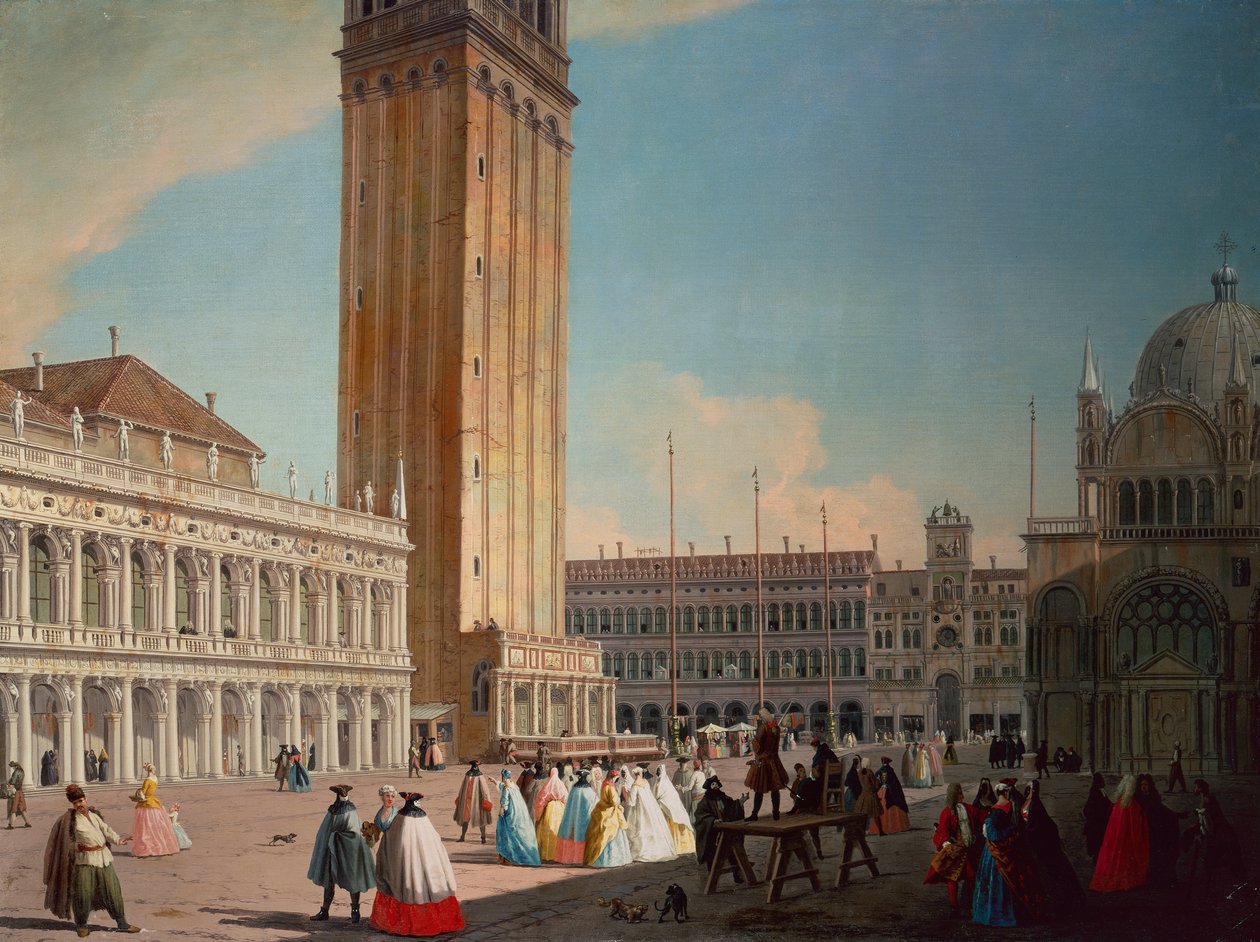 Piazzetta, Benátky (olej na plátně) od Luca Carlevaris