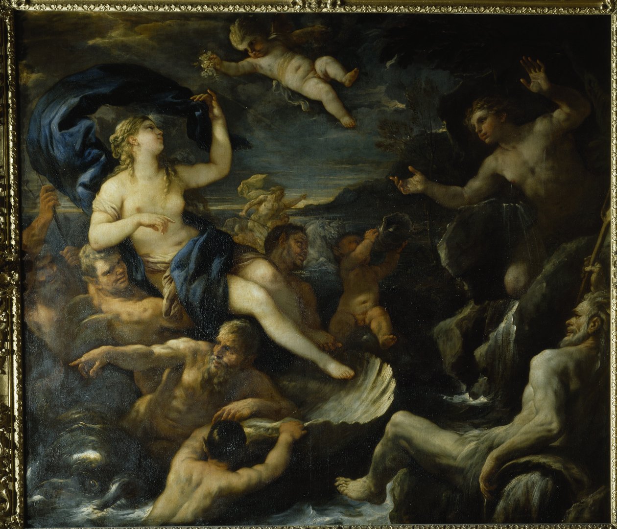 Acis a Galatea (olej na plátně) od Luca Giordano