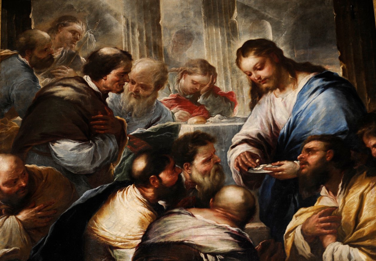 přijímání apoštolů od Luca Giordano