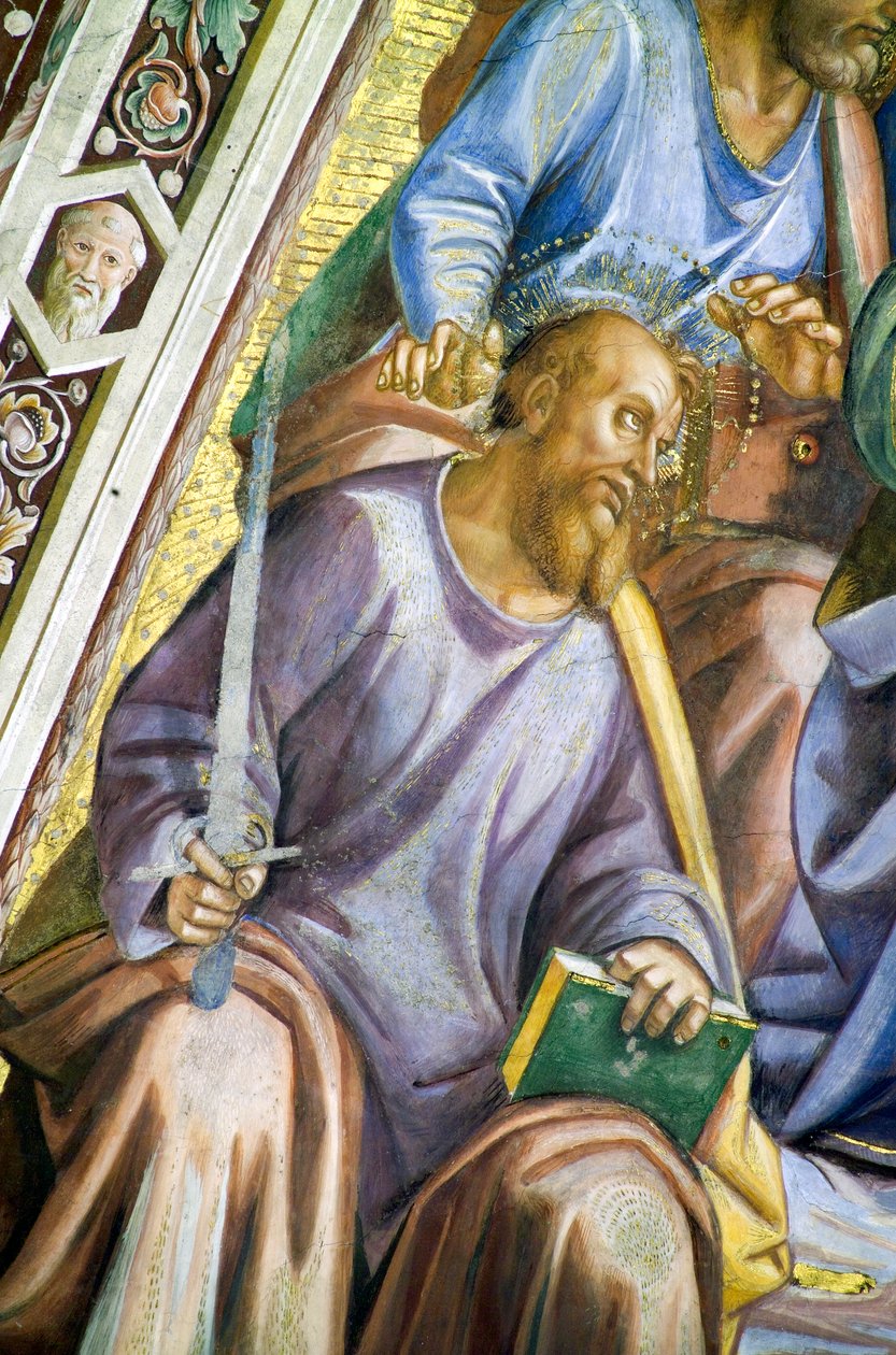 Apoštolové, detail svatého Pavla od Luca Signorelli