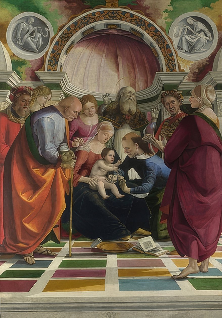 Ježíšova obřízka. Kolem 1490-91 od Luca Signorelli