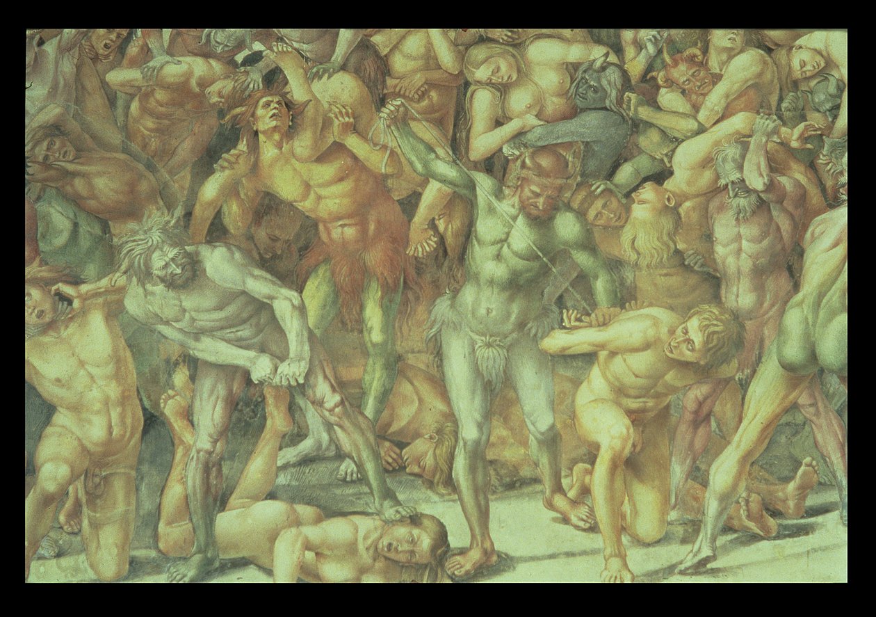 Peklo z Posledního soudu (detail) od Luca Signorelli