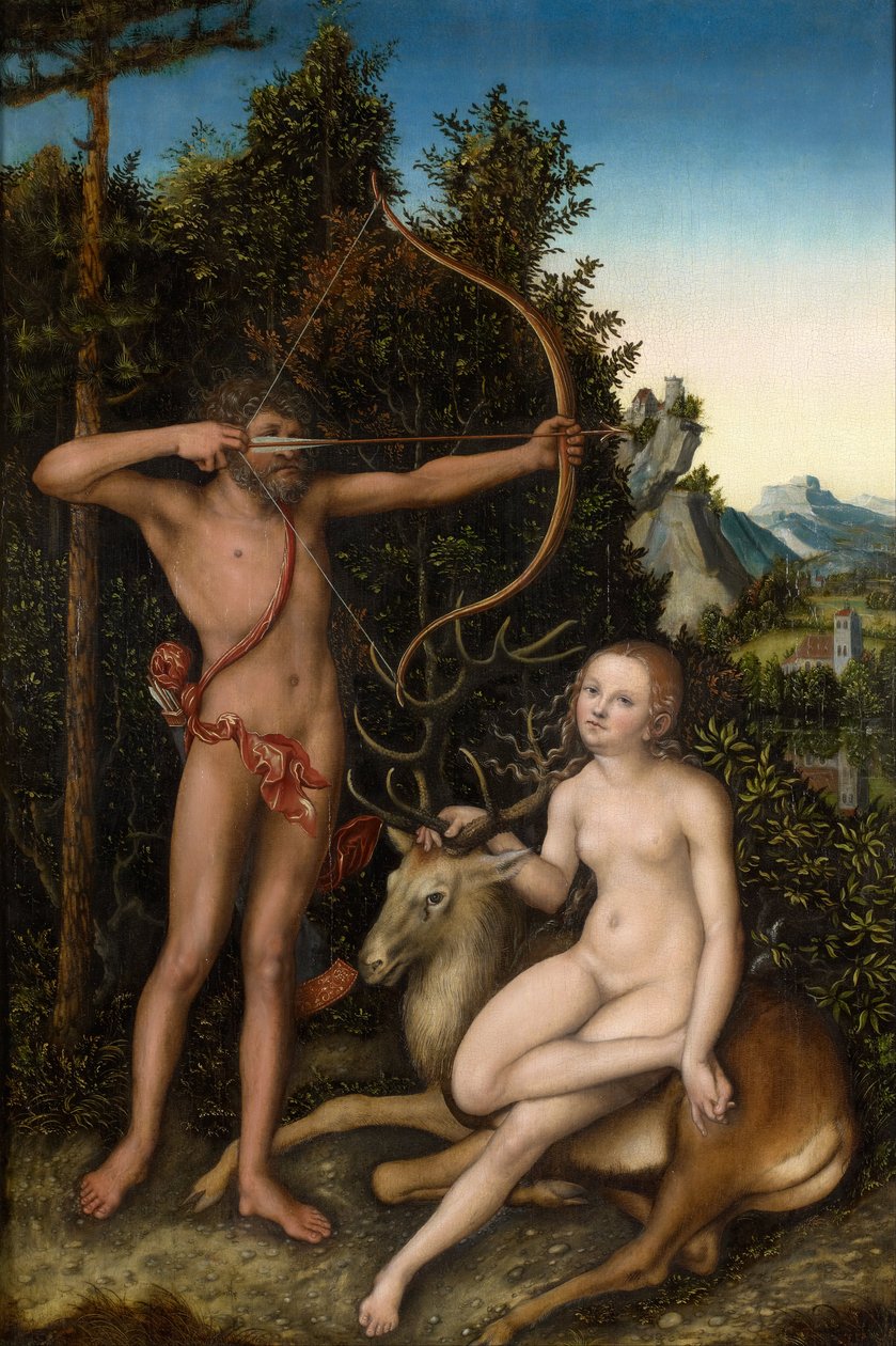 Apollo a Diana od Lucas Cranach the Elder