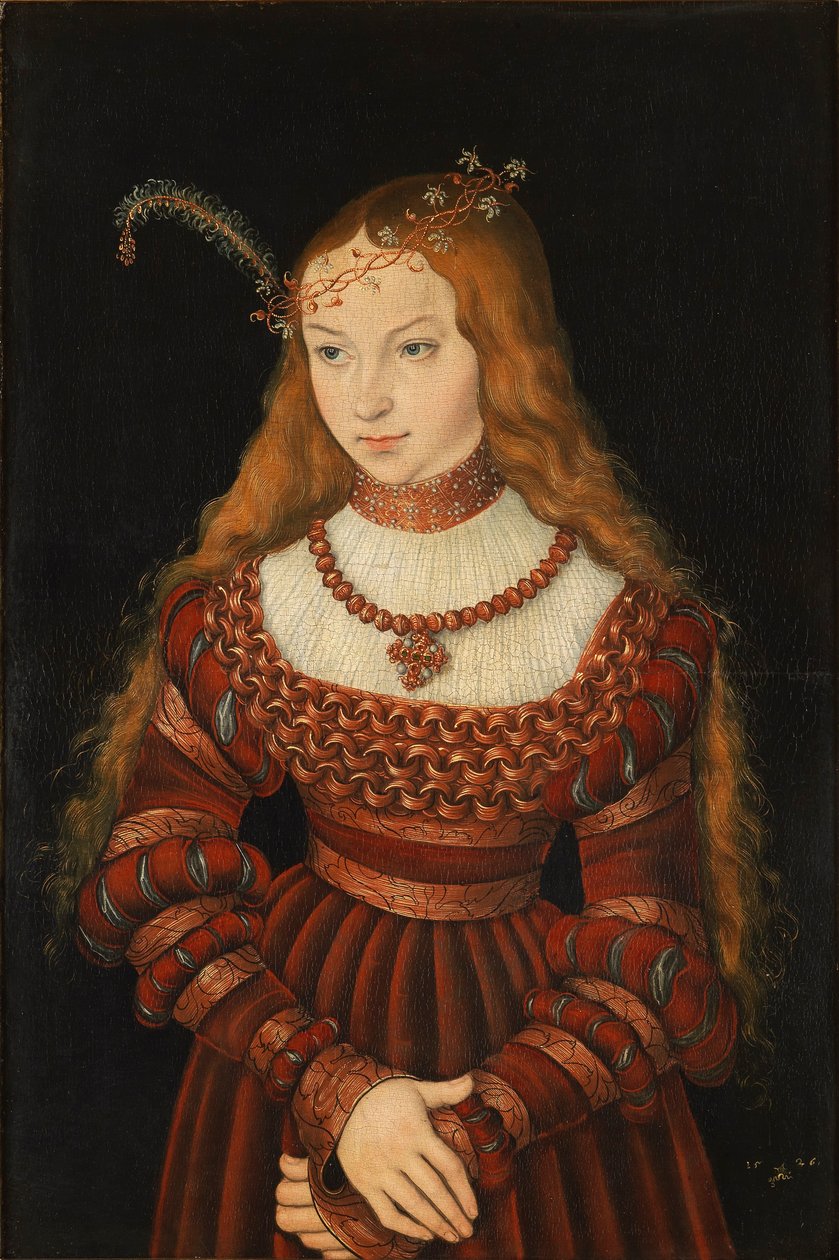 Portrét princezny Sibyly z Cleve od Lucas Cranach the Elder