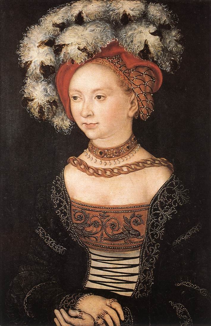 Portrét mladé ženy od Lucas Cranach the Elder