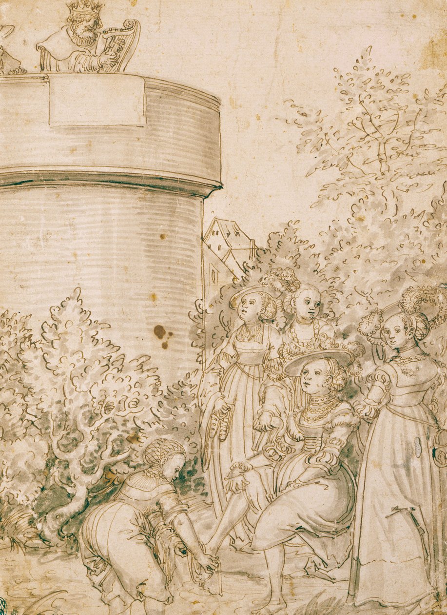 David a Betsabé od Lucas Cranach the Elder