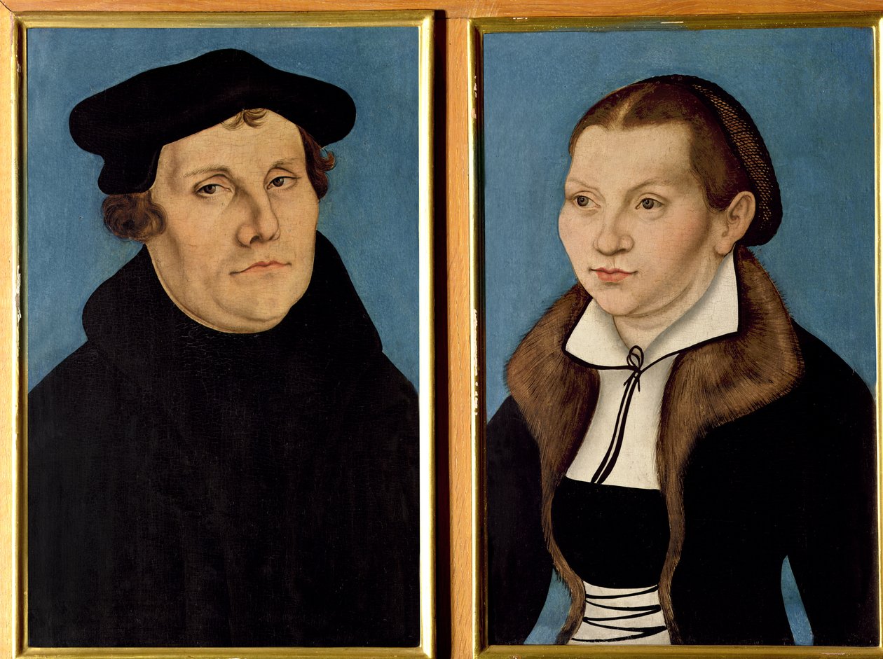 Dvojportrét Martina Luthera a Kathariny von Bora, 1529 od Lucas Cranach the Elder