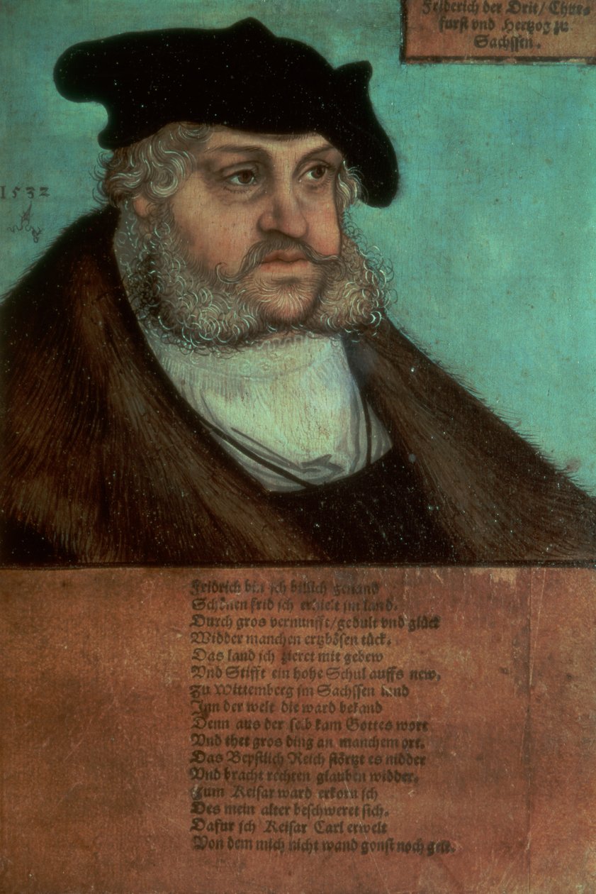 Friedrich III., moudrý, saský kurfiřt od Lucas Cranach the Elder