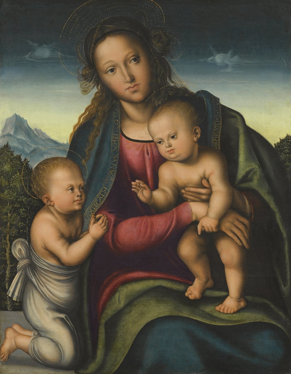 Madona s Ježíškem a svatým Janem od Lucas Cranach the Elder