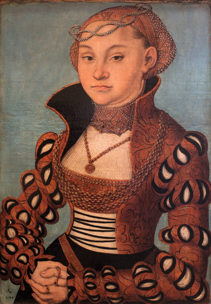 Portrét ušlechtilé saské dámy od Lucas Cranach the Elder