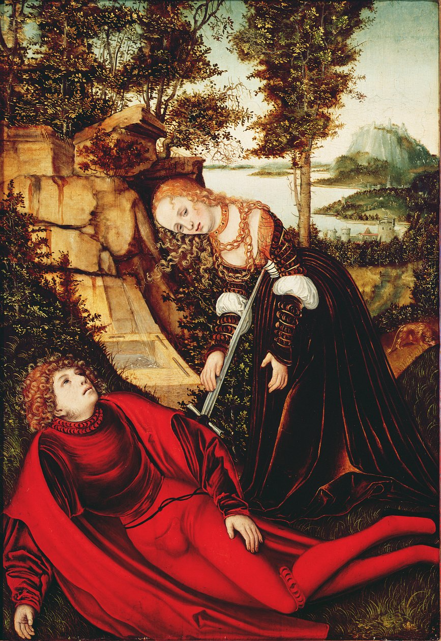 Pyramus a Thisbe od Lucas Cranach the Elder