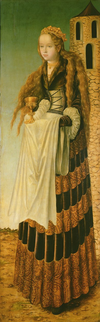 Svatá Barbora, 1906 od Lucas Cranach the Elder