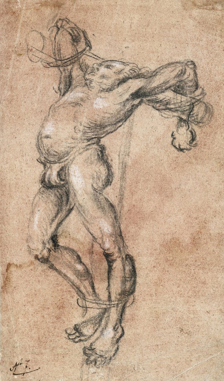Zloděj na kříži, otočený doleva od Lucas Cranach the Elder