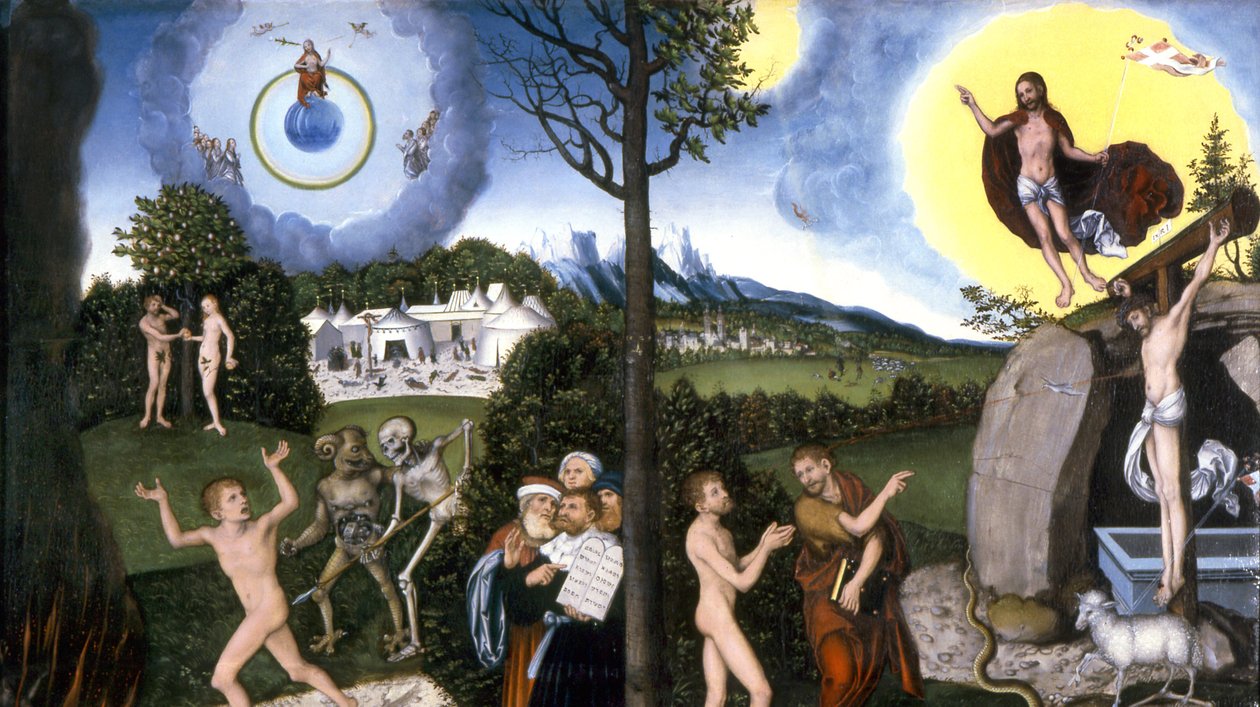 Zatracení a spása 1529 od Lucas Cranach the Elder