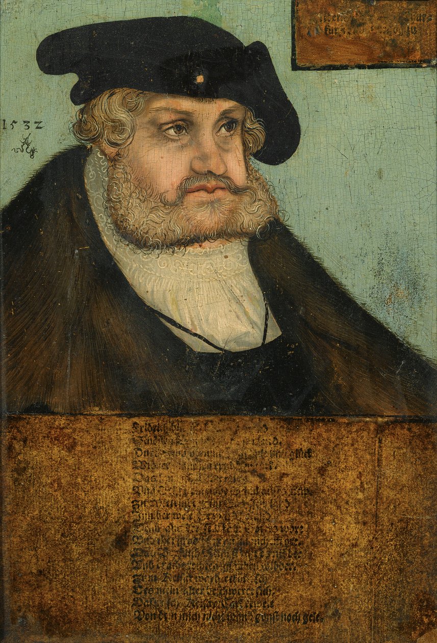 Portrét kurfiřta Friedricha III. Saska, (Friedrich the Wise) (1463-1525) od Lucas Cranach the Elder