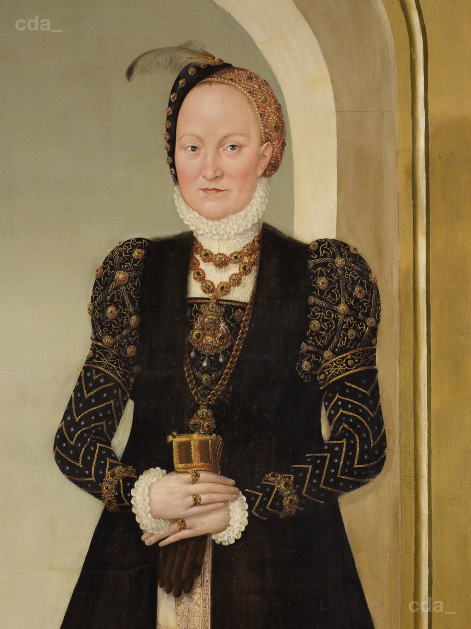Portrét Electress Anna od Lucas Cranach the Younger  