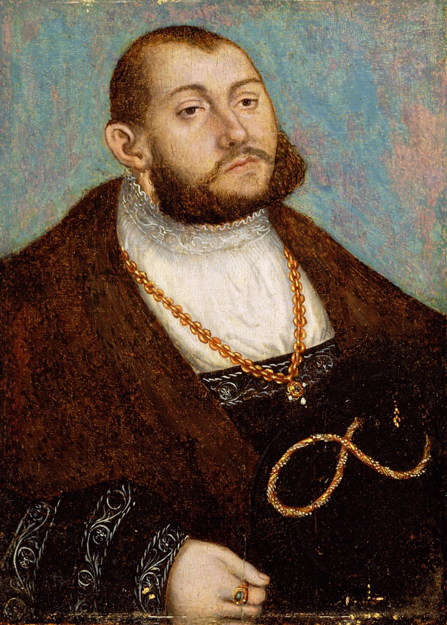 Portrét kurfiřta Johanna Friedricha Velkodušného (1503-53) ze Saska, kolem roku 1530 od Lucas Cranach the Elder