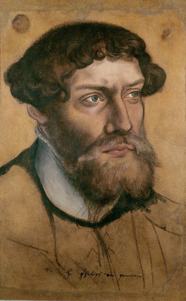 Filip I., vévoda z Pomořanska (olej, kvaš a wc na papíře) od Lucas the Younger Cranach