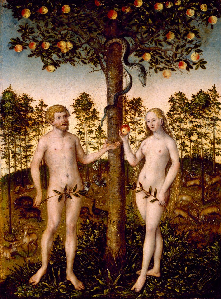 Pád člověka, 1549 od Lucas the Younger Cranach