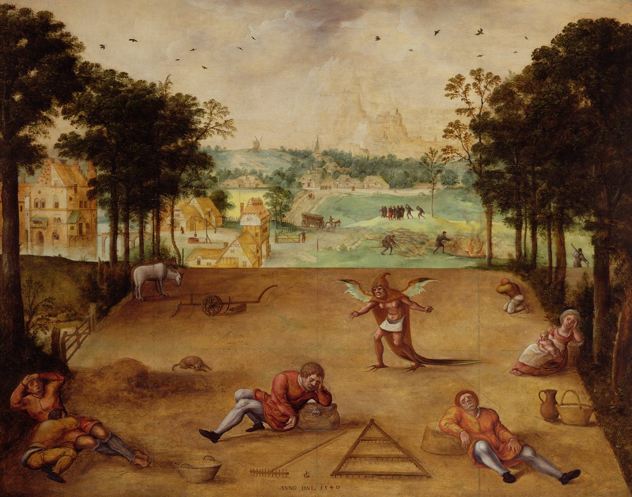 Podobenství o pšenici a koukolu, 1540 od Lucas van Gassel
