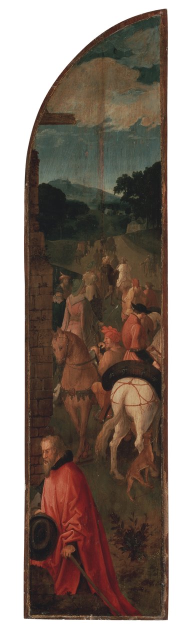 Triptych Klanění tří králů (pravý panel) od Lucas van Leyden
