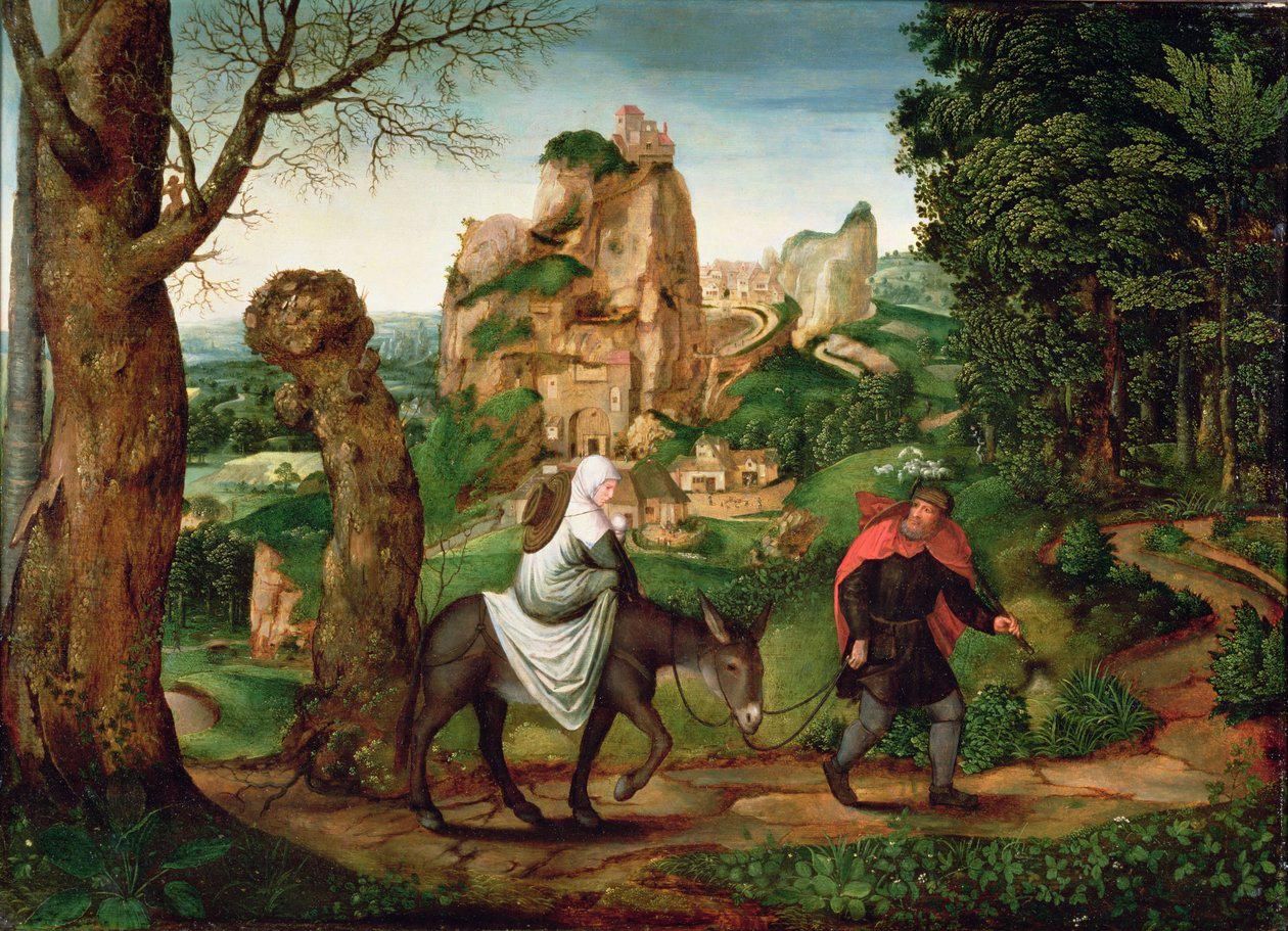 Útěk do Egypta od Lucas van c.1490 c.1570 Gassel