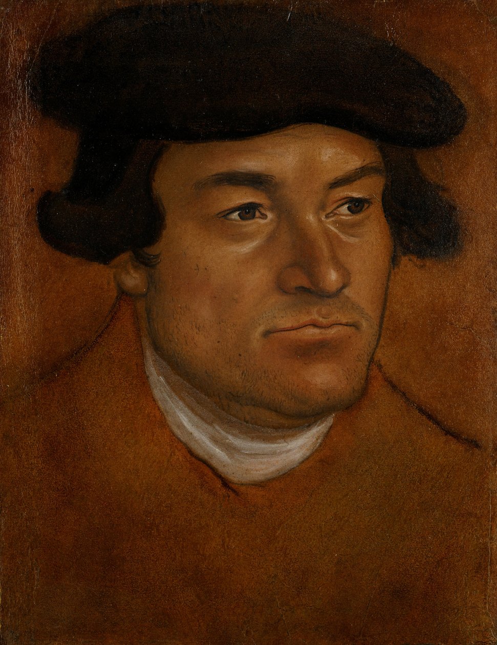 Portrét muže v černé čepici od Lucas Cranach the Elder