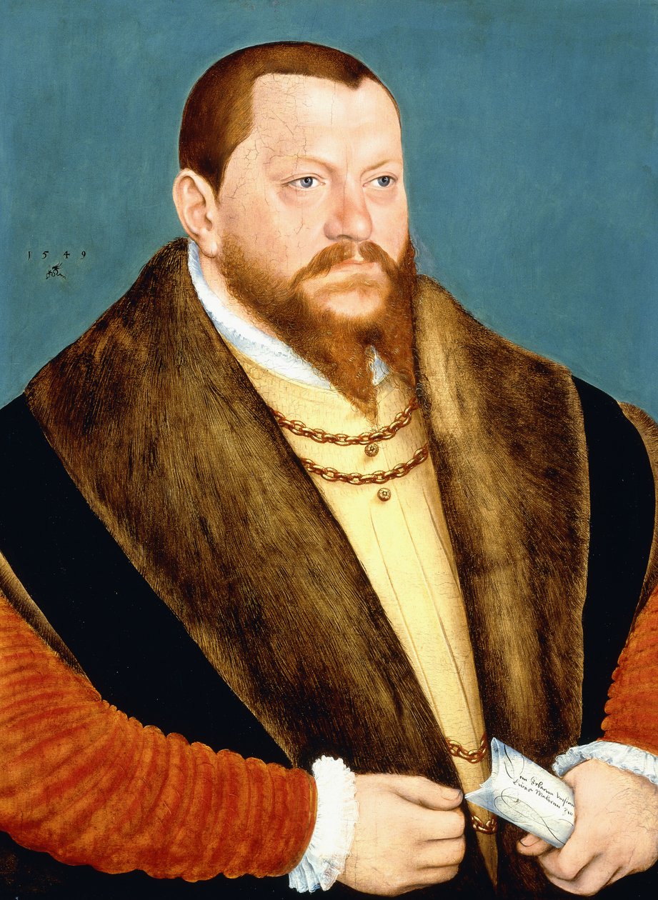 Portrét vévody Augusta Saského od Lucas Cranach