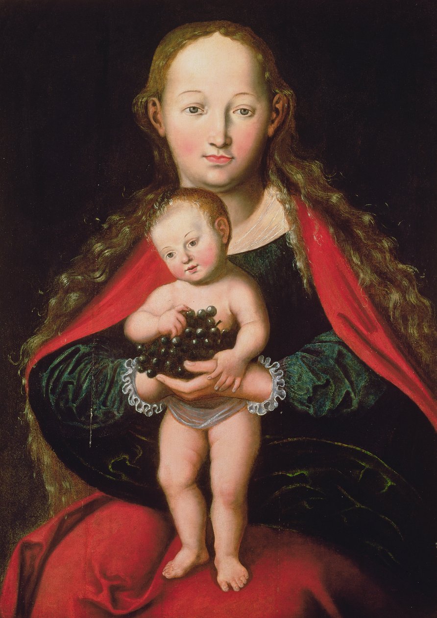 Panna a dítě, od Lucas Cranach