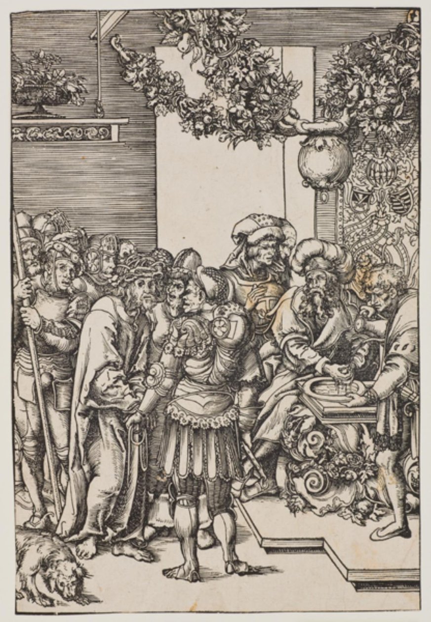 Pilát si myje ruce od Lucas Cranach d.Æ.