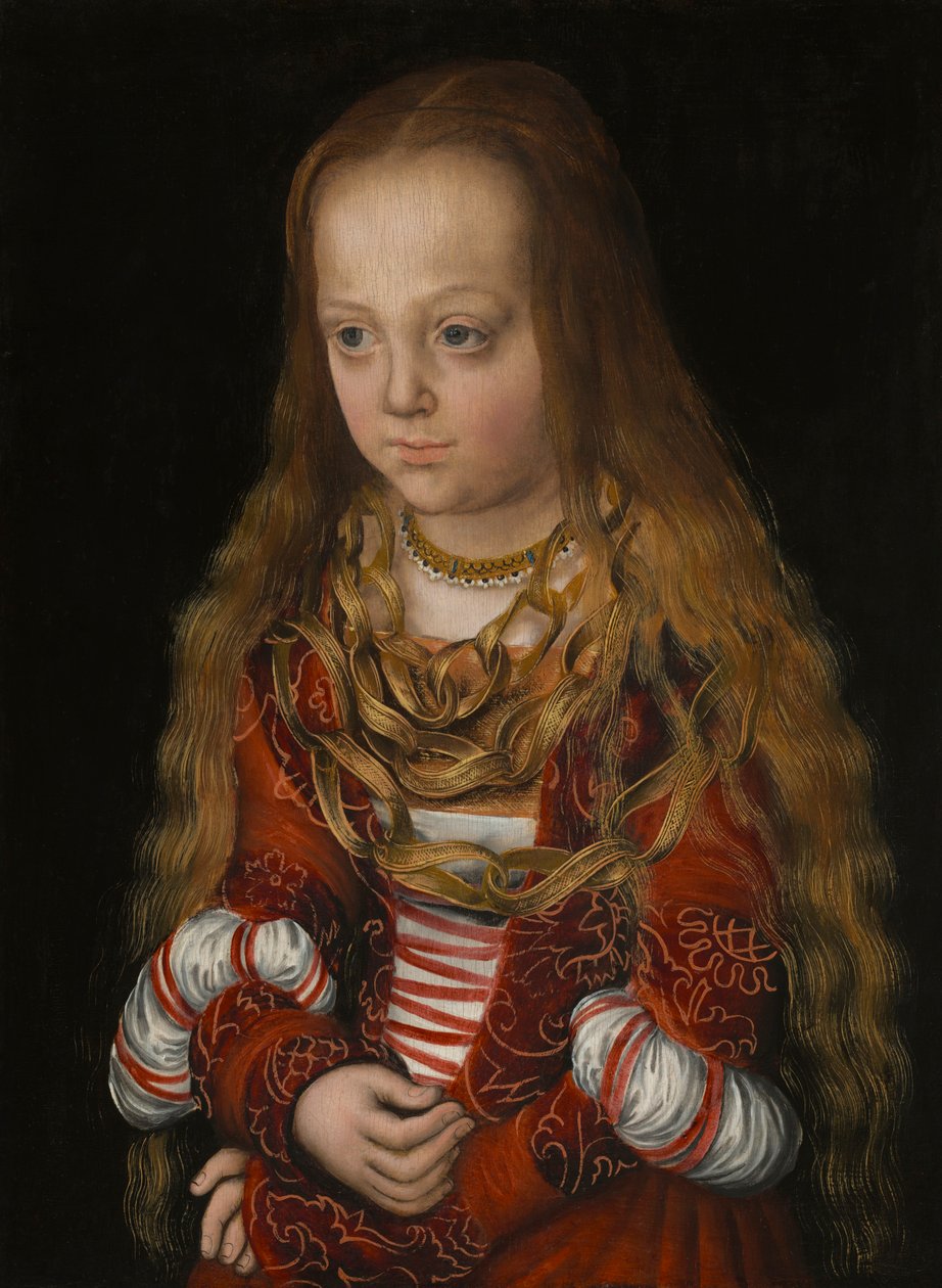 Saská princezna od Lucas Cranach the Elder