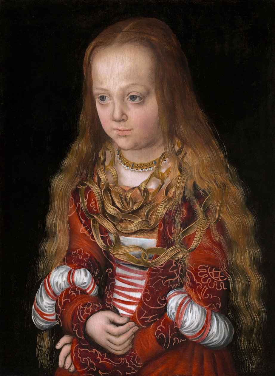 Saská princezna od Lucas Cranach the Elder