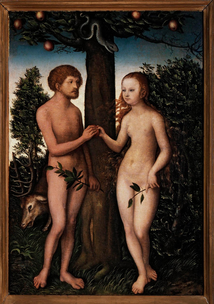 Adam a Eva. od Lucas Cranach the Elder