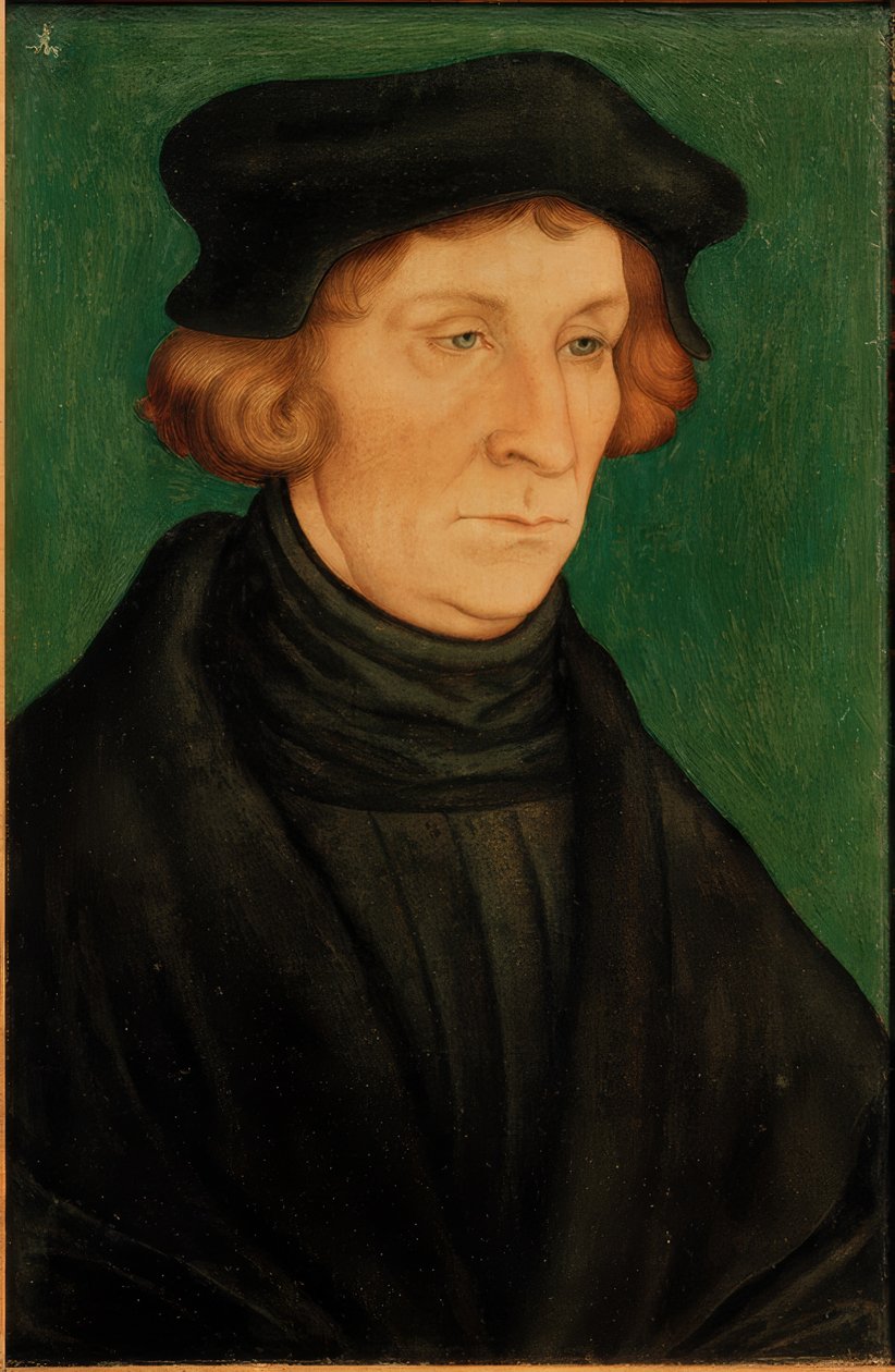 Portrét učence (Otto Brunfels) od Lucas Cranach the Elder